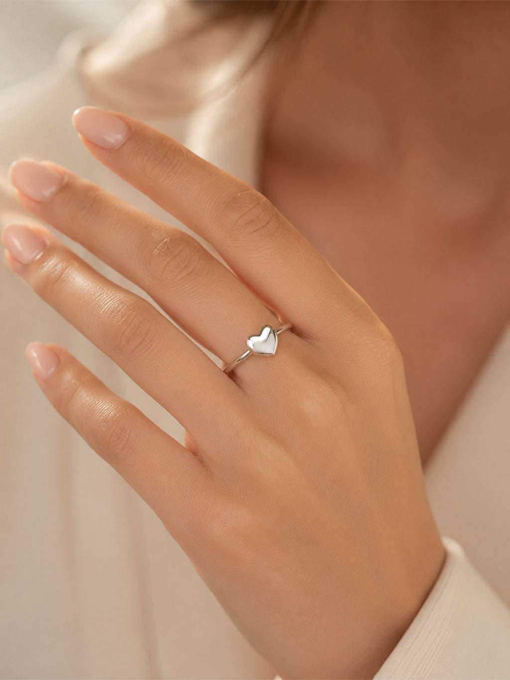 Anillo Corazón de Plata
