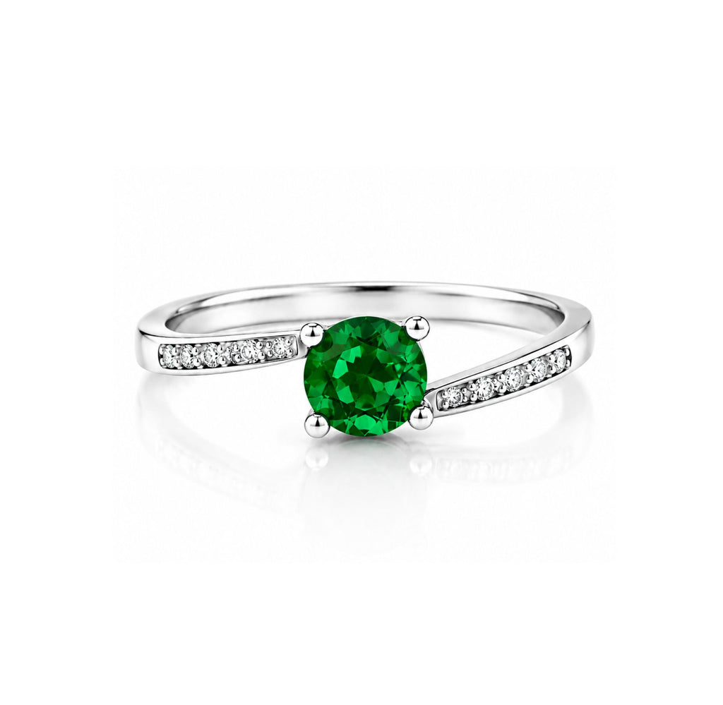 Anillo de Compromiso Esmeralda Eterna