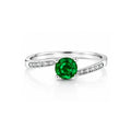 Anillo de Compromiso Esmeralda Eterna
