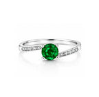 Anillo de Compromiso Esmeralda Eterna