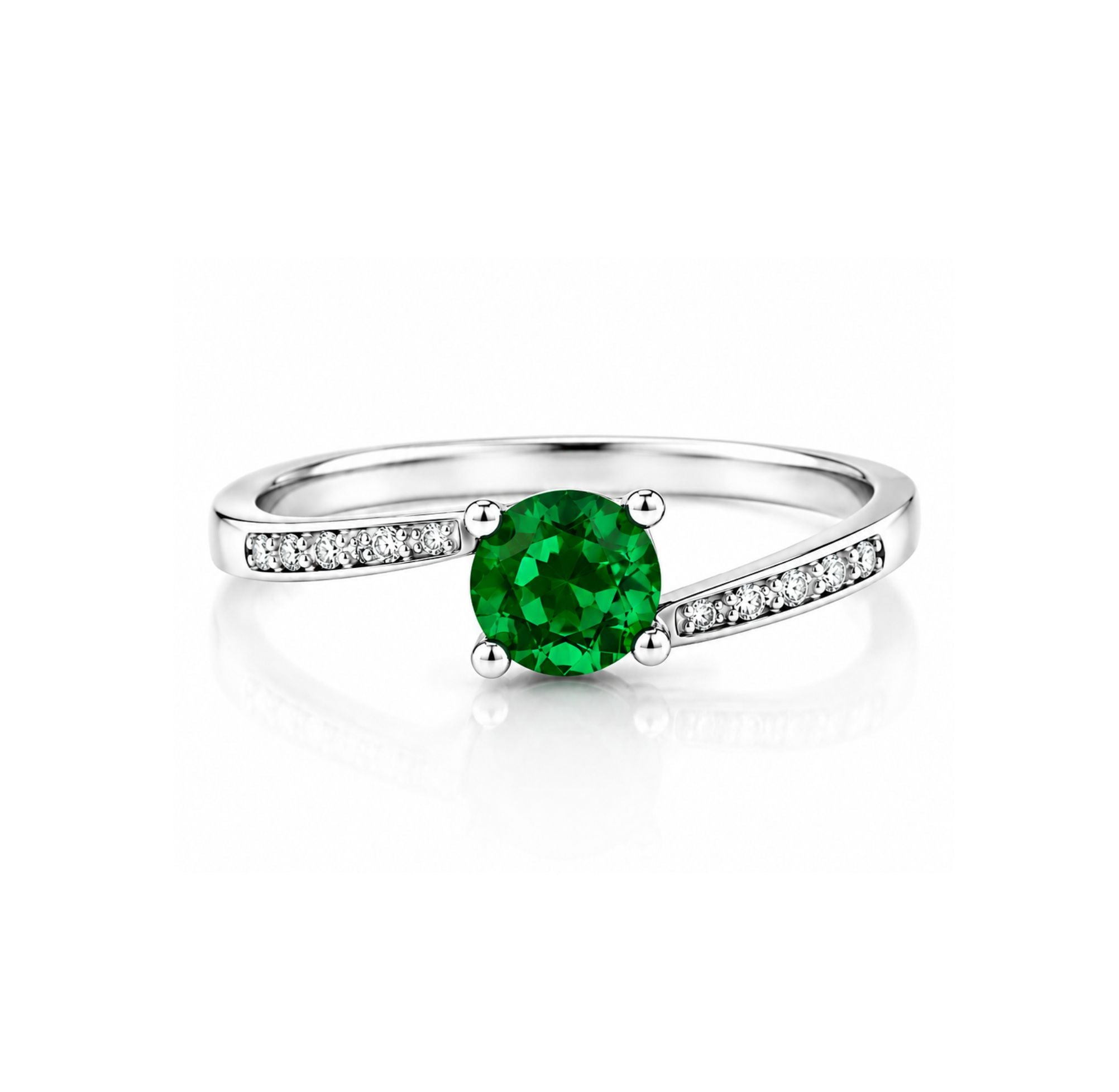 Anillo de Compromiso Esmeralda Eterna
