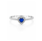 Anillo Corazón Zafiro
