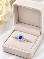 Anillo Corazón Zafiro