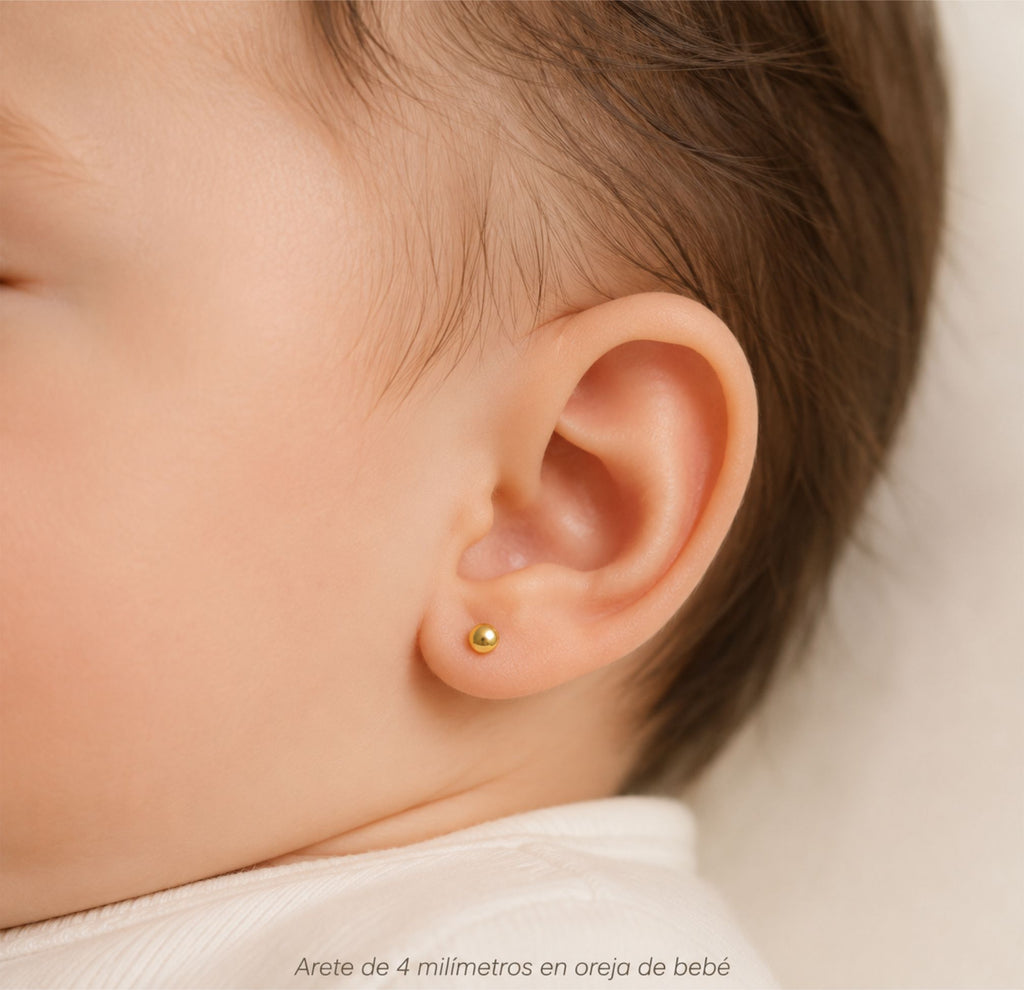 Arete Lentejita - Tic Oro 18k