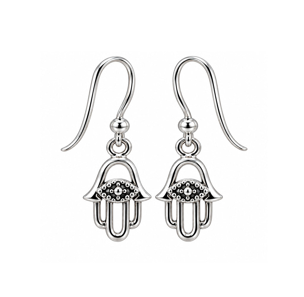 Aretes Colgantes Hamsa Protectora