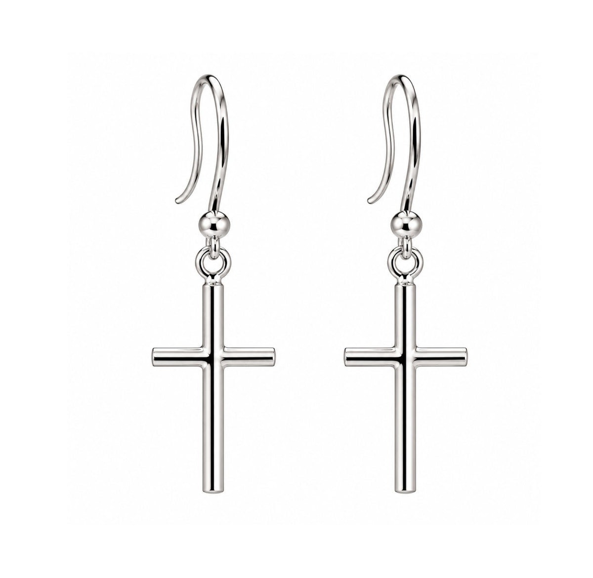 Aretes Colgantes Cruz de Fe
