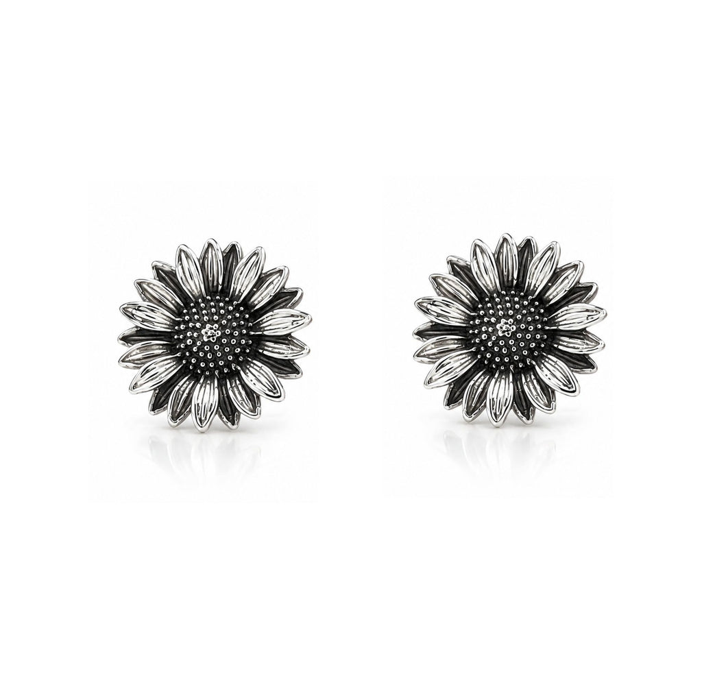 Arete Girasol Ebano