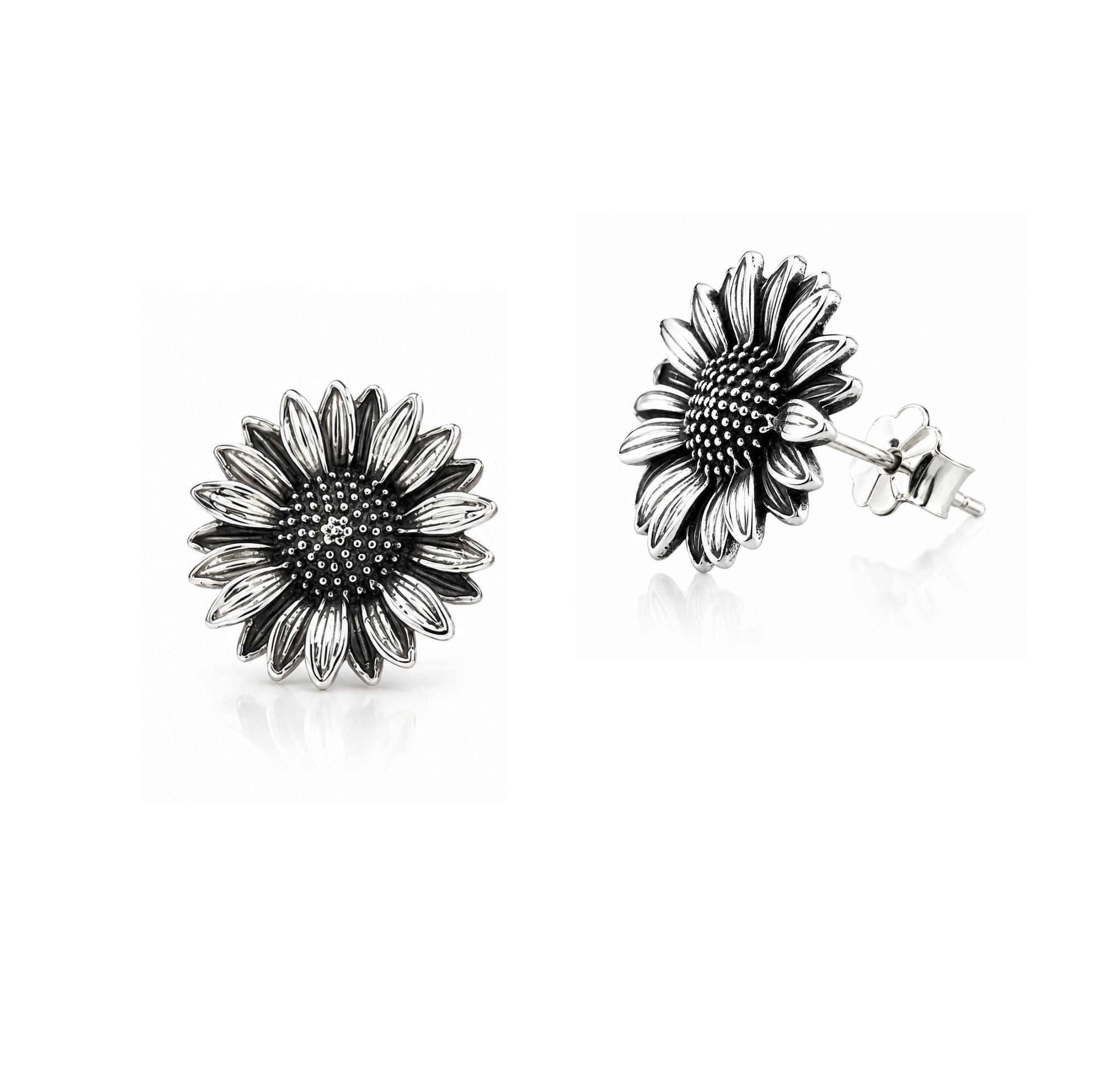 Arete Girasol Ebano