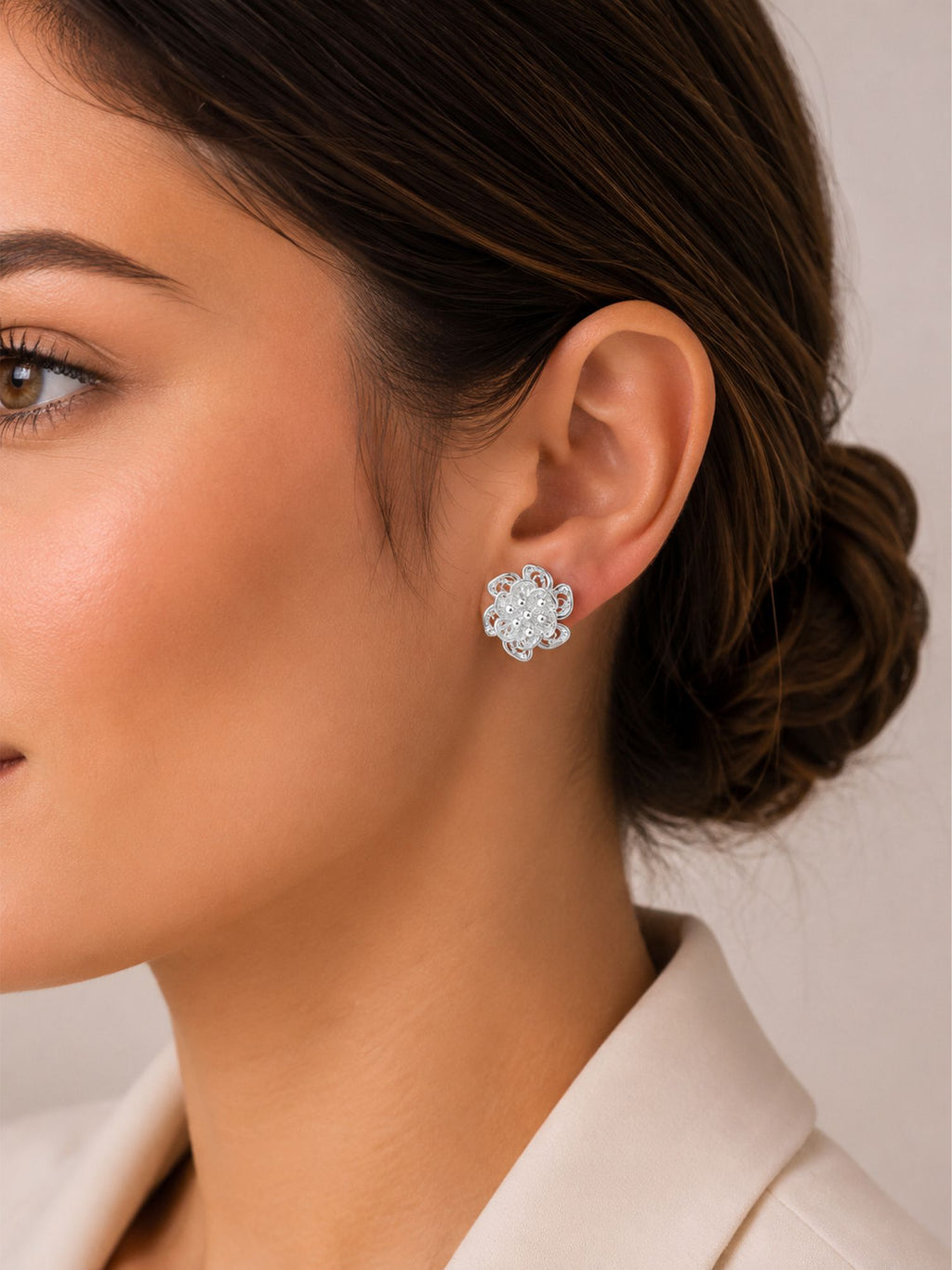 Arete Flor Filigrana