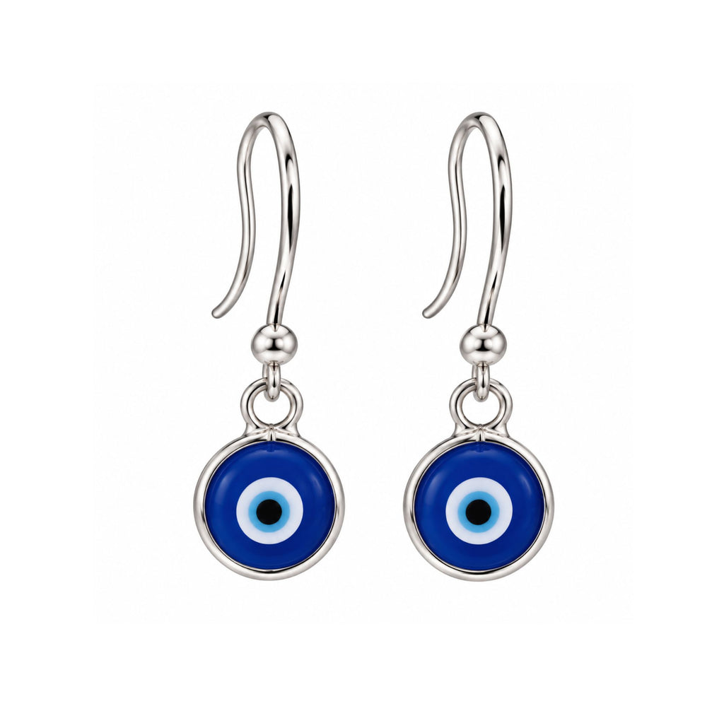 Aretes Colgantes Ojo Turco Azul