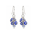 Aretes Colgantes Ojo Turco Azul