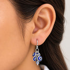Aretes Colgantes Ojo Turco Azul