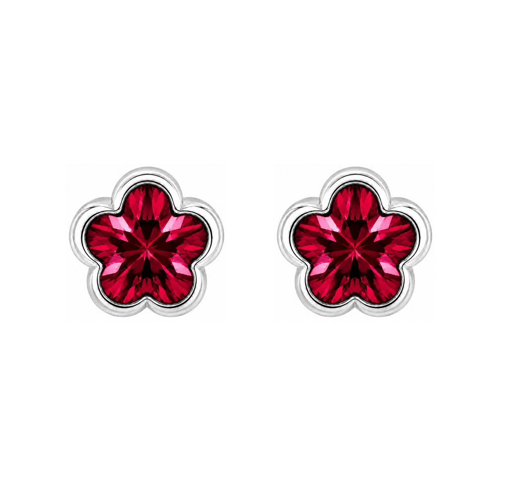 Arete Floral Rubi