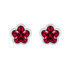 Arete Floral Rubi