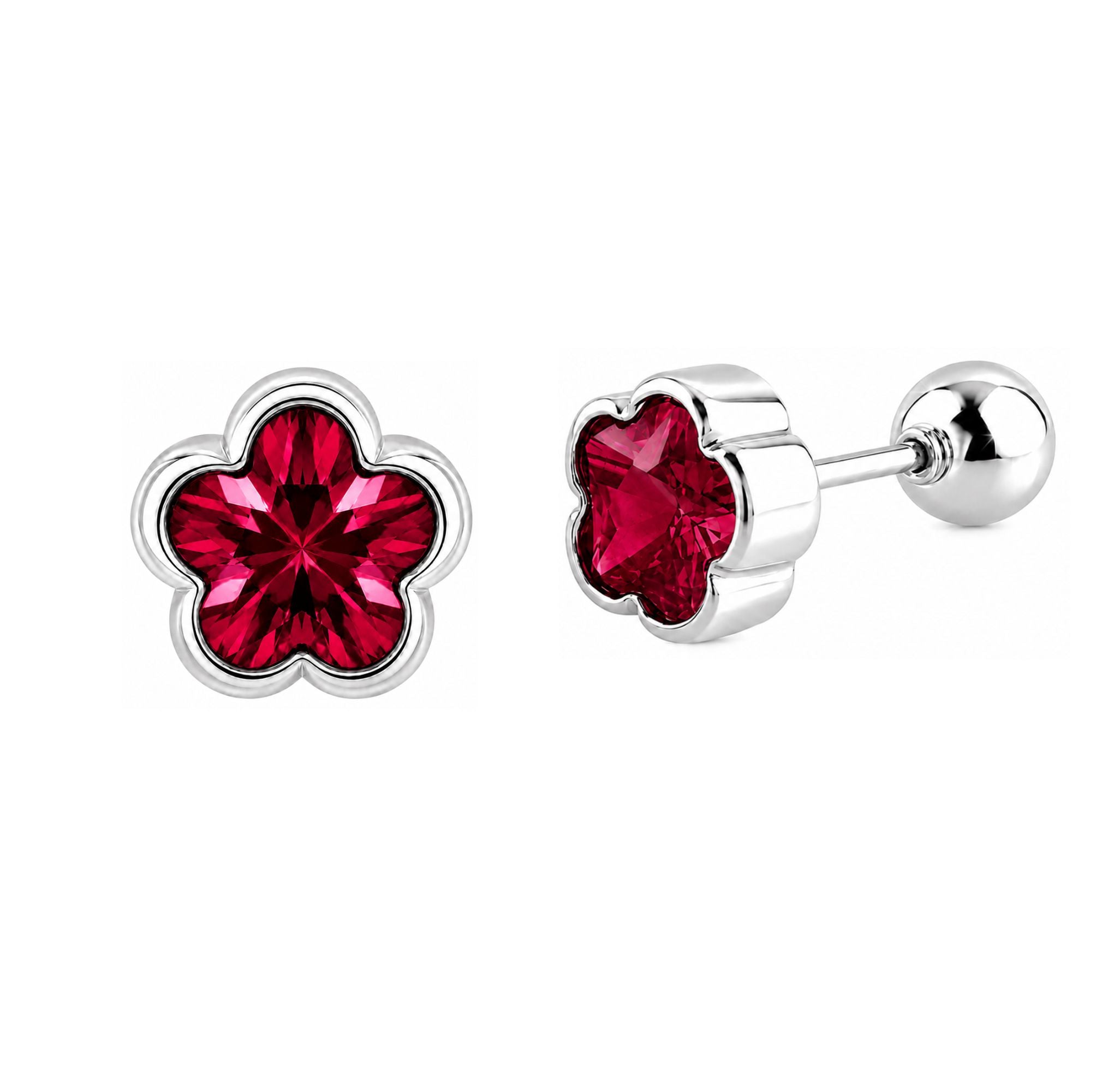 Arete Floral Rubi