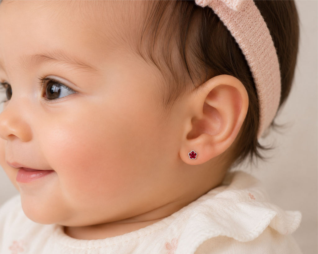 Arete Floral Rubi