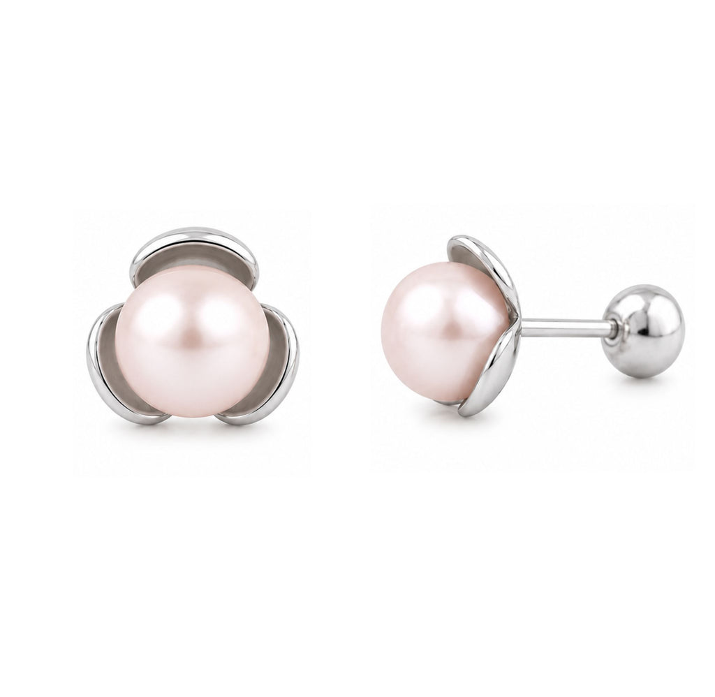 Arete Reversible Roseta Perla