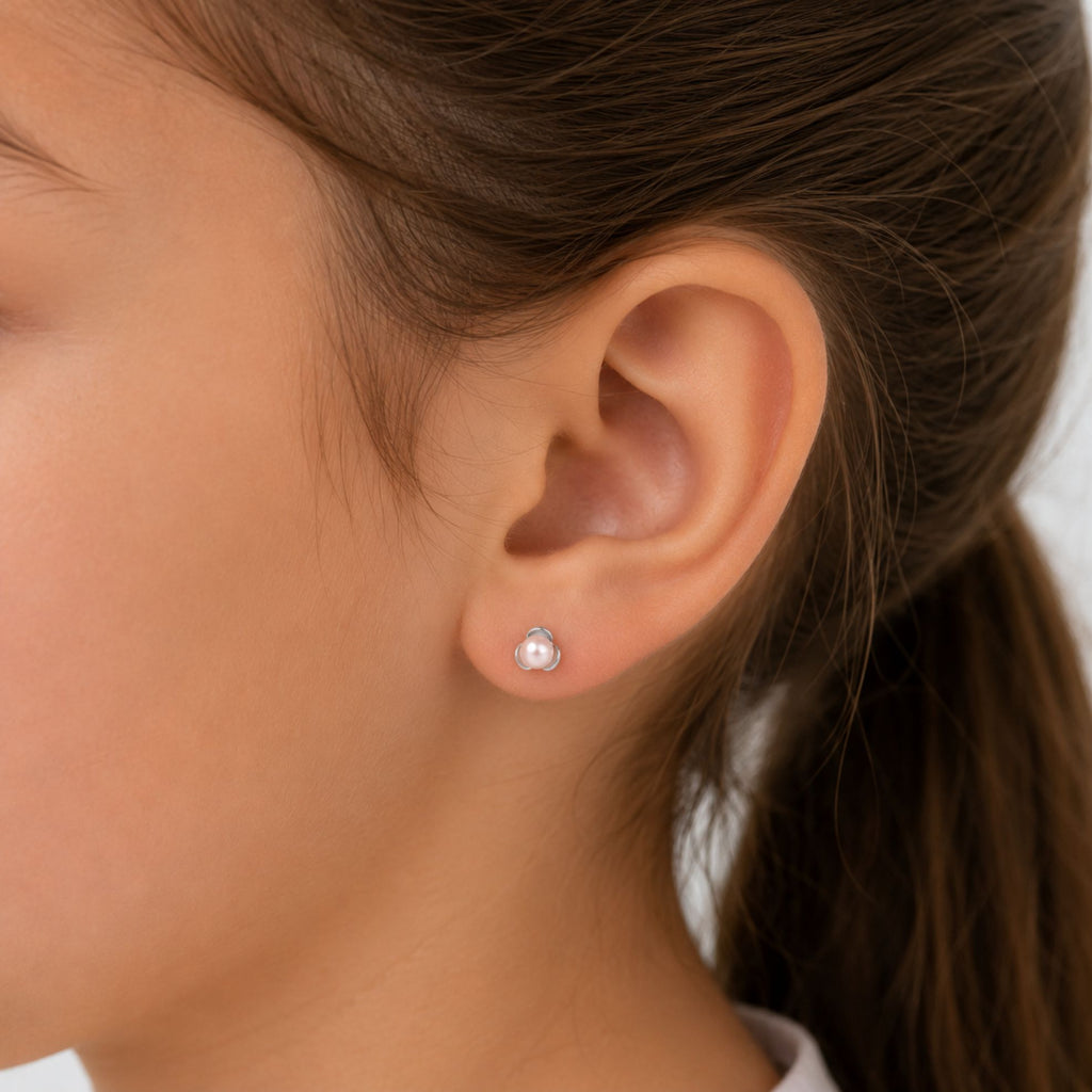 Arete Reversible Roseta Perla