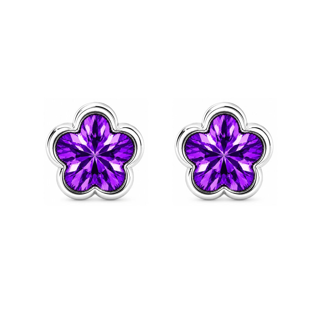 Arete Floral Amatista