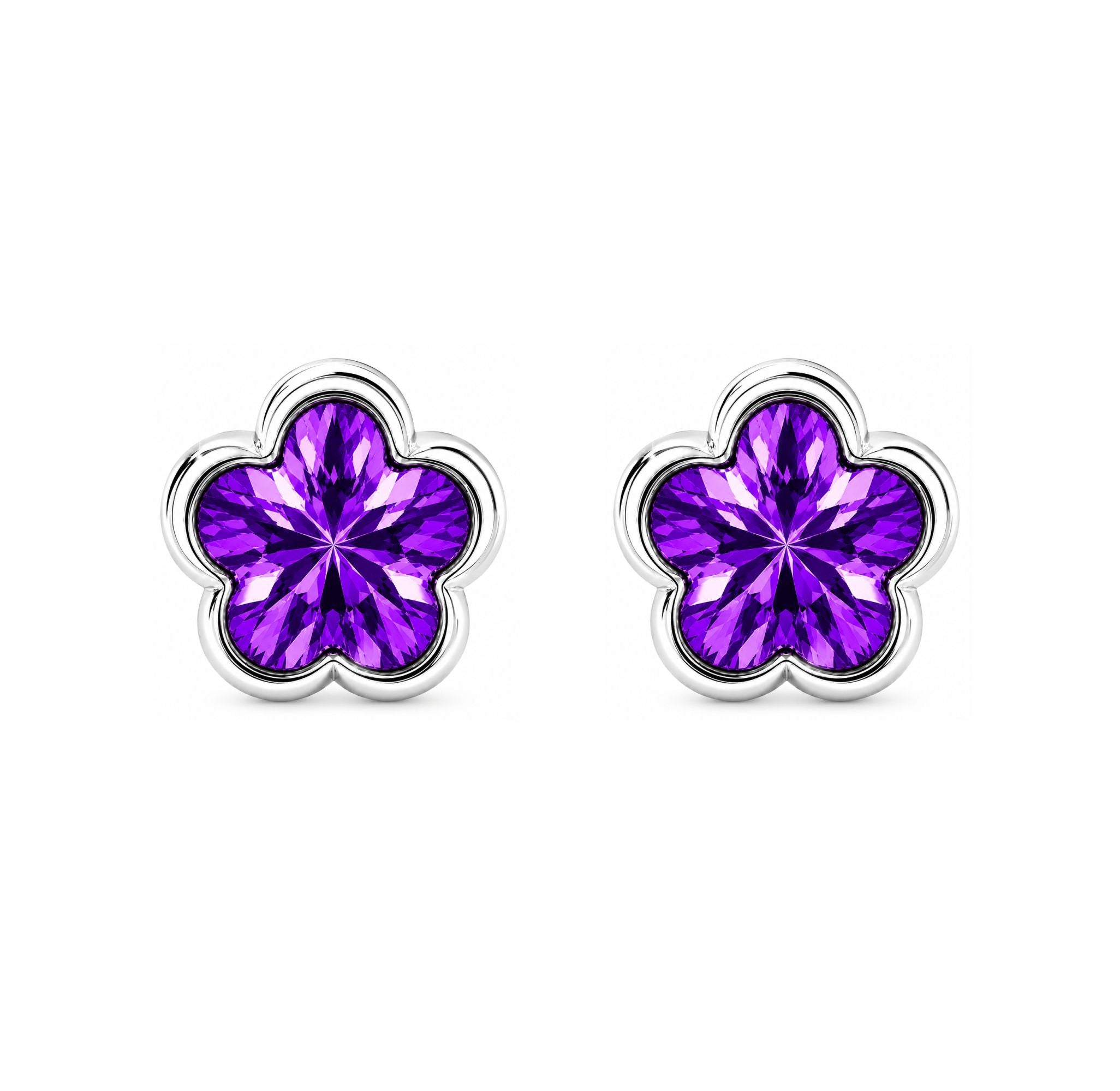 Arete Floral Amatista