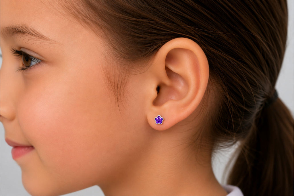 Arete Floral Amatista