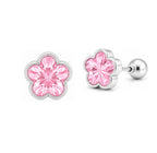 Arete Floral Rosado
