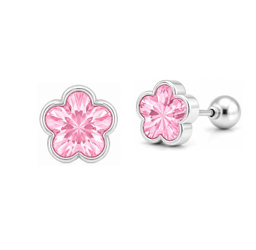 Arete Floral Rosado