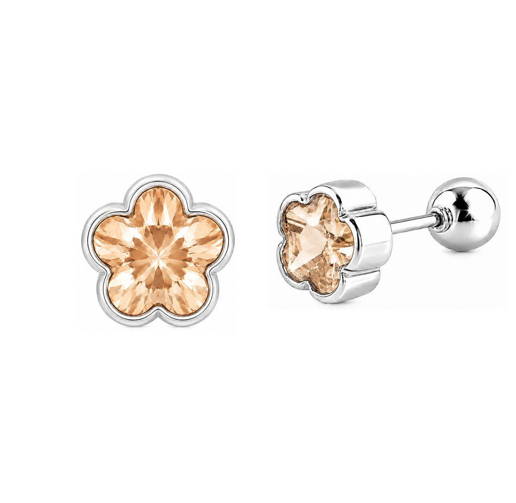Arete Floral Topacio