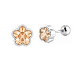 Arete Floral Topacio