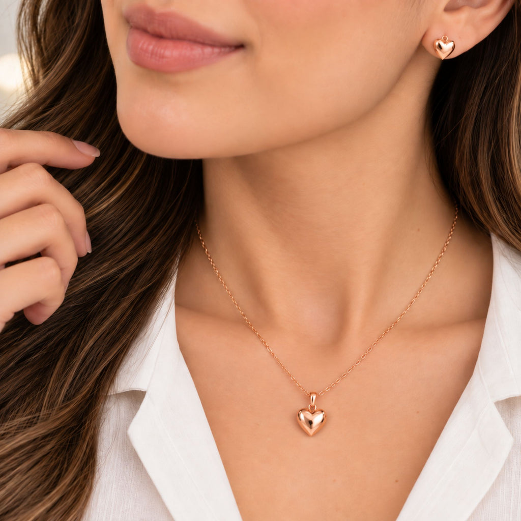 Collar Corazón Esencia Gold Rose