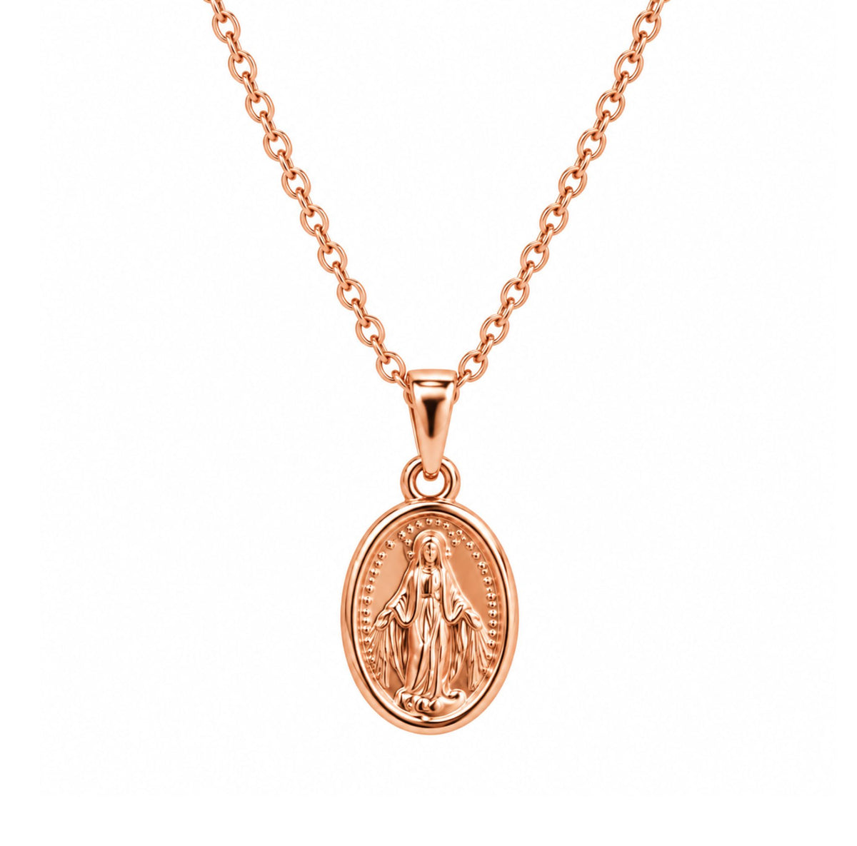 Collar Virgen Milagrosa Gold Rose