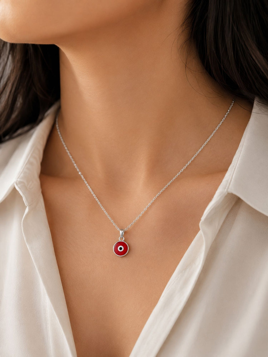 Collar Ojo Turco Rojo – Protección y Buena Energía