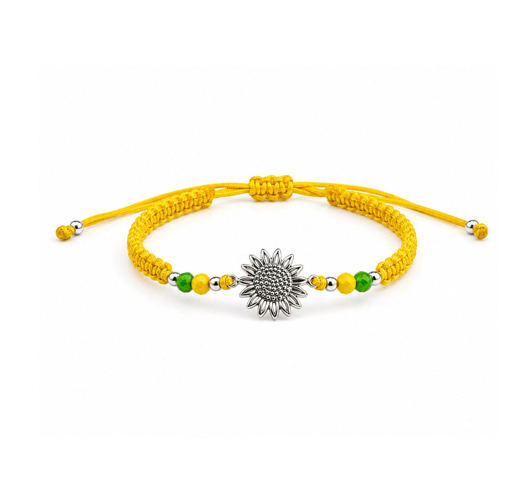 Pulsera Tejida Girasol