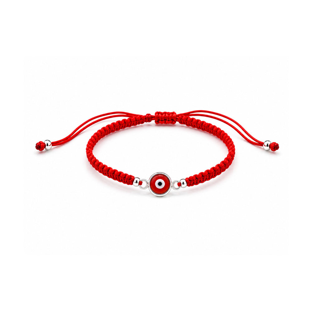 Pulsera Tejida Ojo Turco Rojo