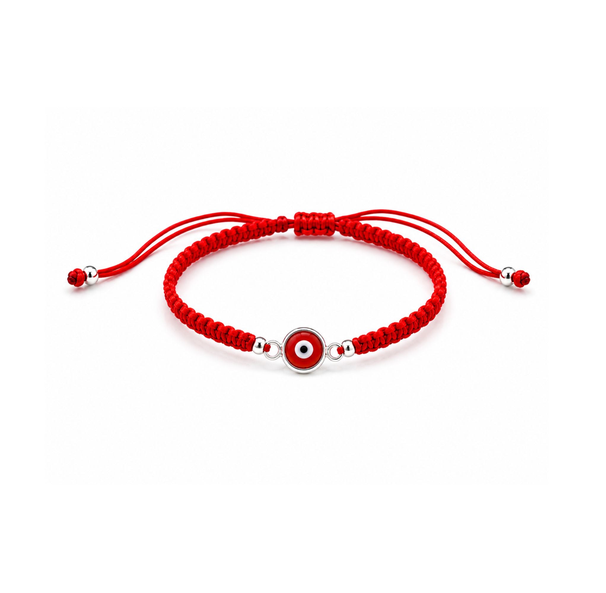Pulsera Tejida Ojo Turco Rojo