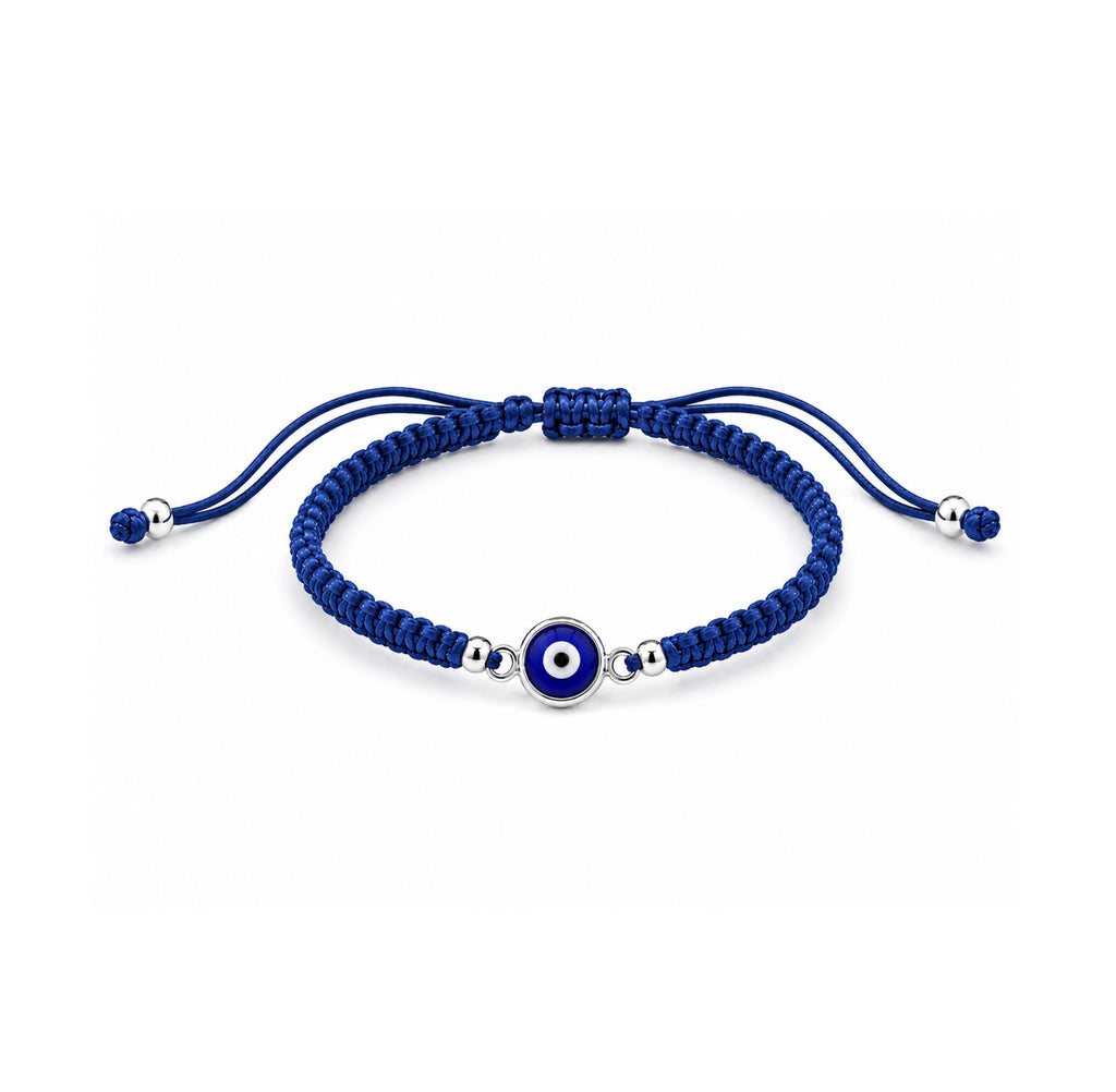 Pulsera Tejida Ojo Turco Azul
