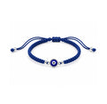 Pulsera Tejida Ojo Turco Azul