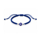 Pulsera Tejida Ojo Turco Azul