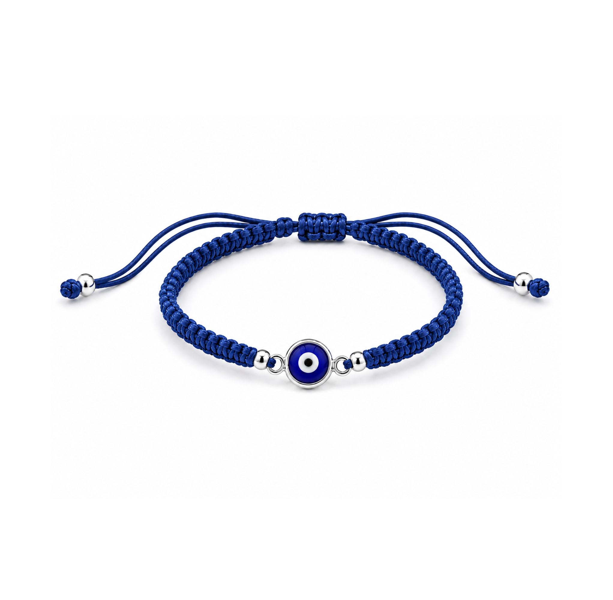 Pulsera Tejida Ojo Turco Azul