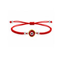 Pulsera Tejida Ojo Turco Rojo Gold