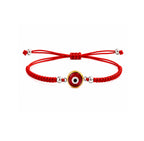 Pulsera Tejida Ojo Turco Rojo Gold