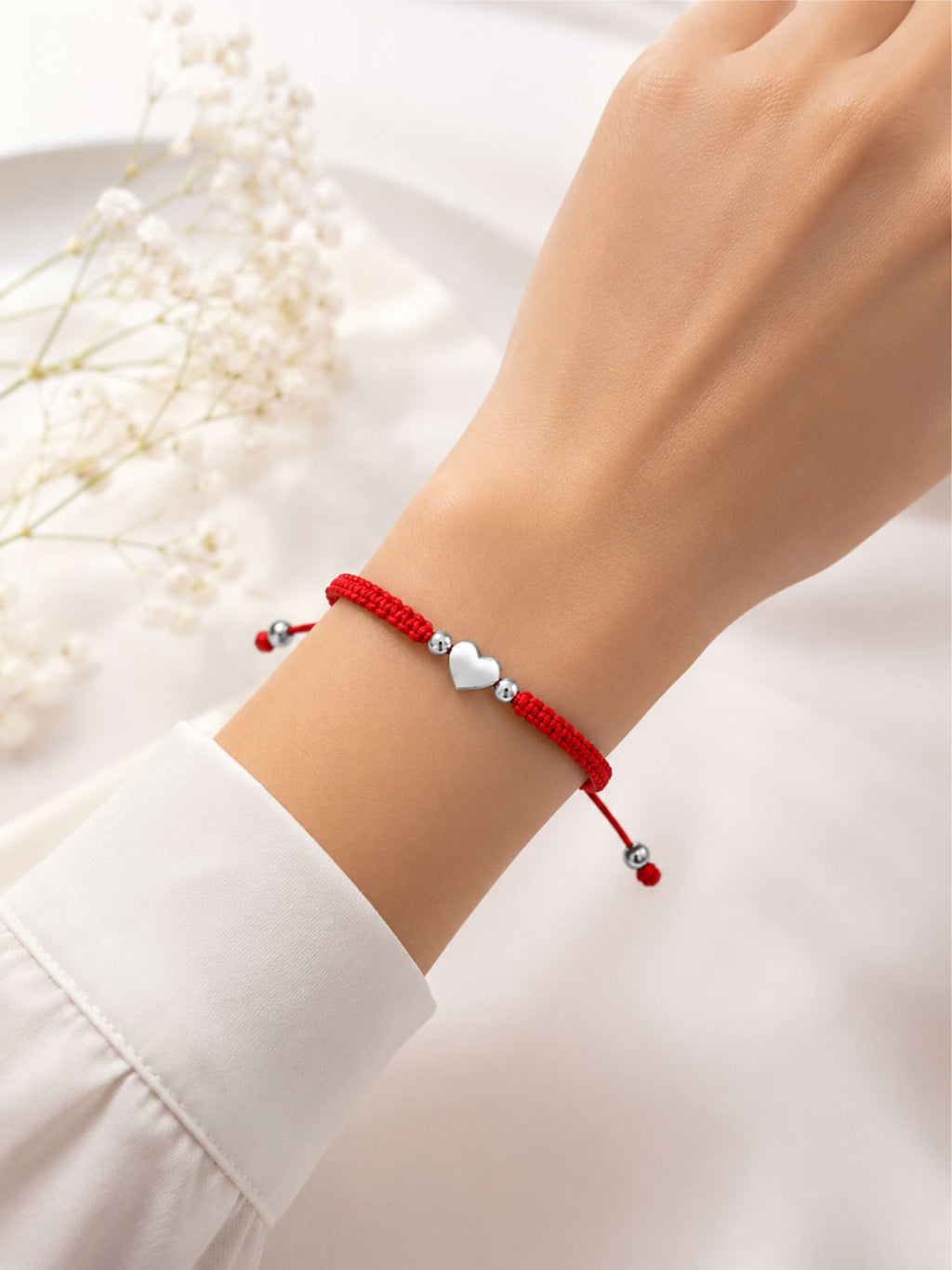 Pulsera Tejida Corazón Eterno