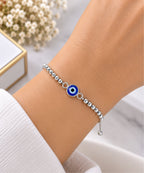 Pulsera Regulable Ojo Turco Azul