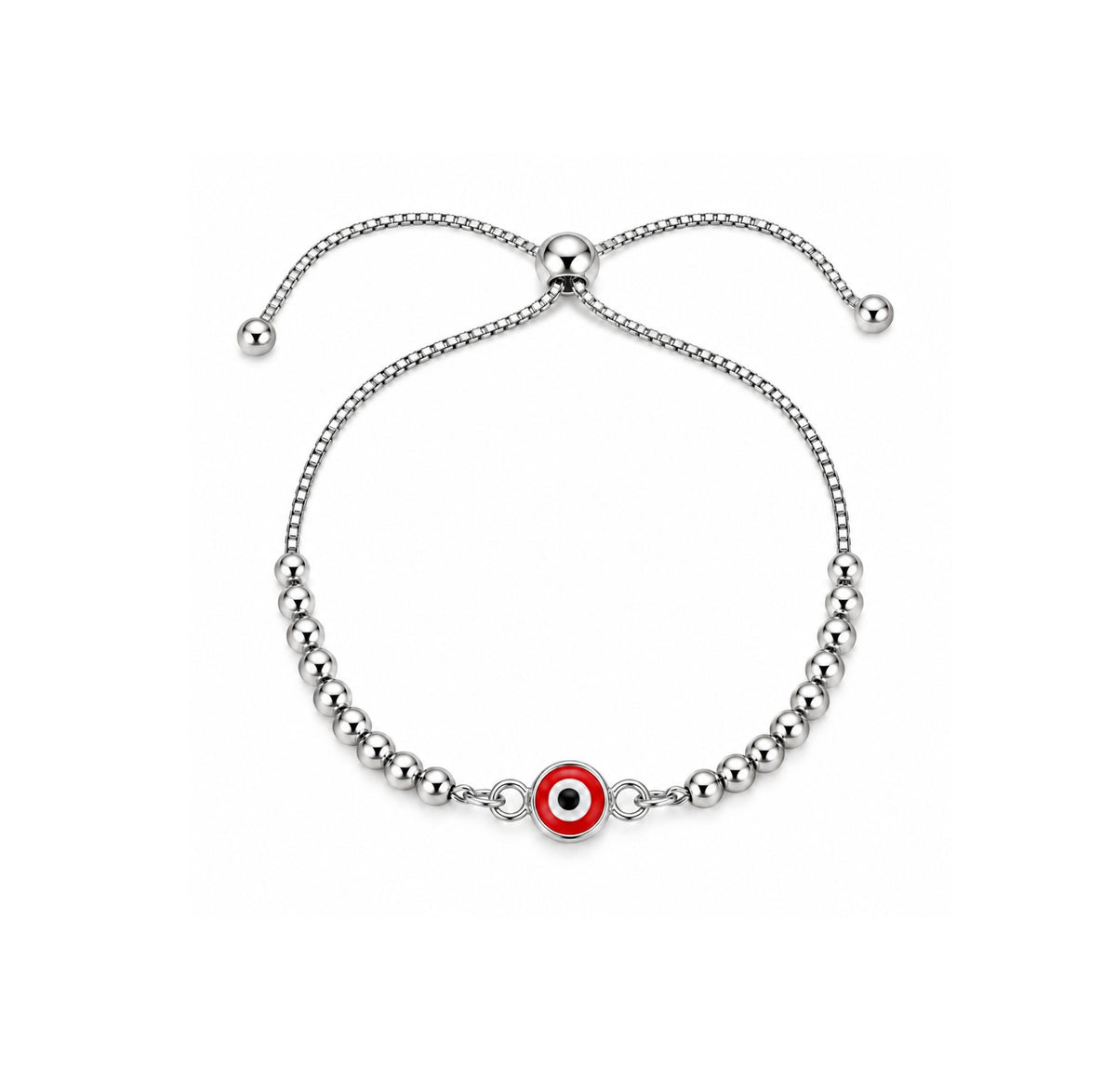 Pulsera Regulable Ojo Turco Rojo