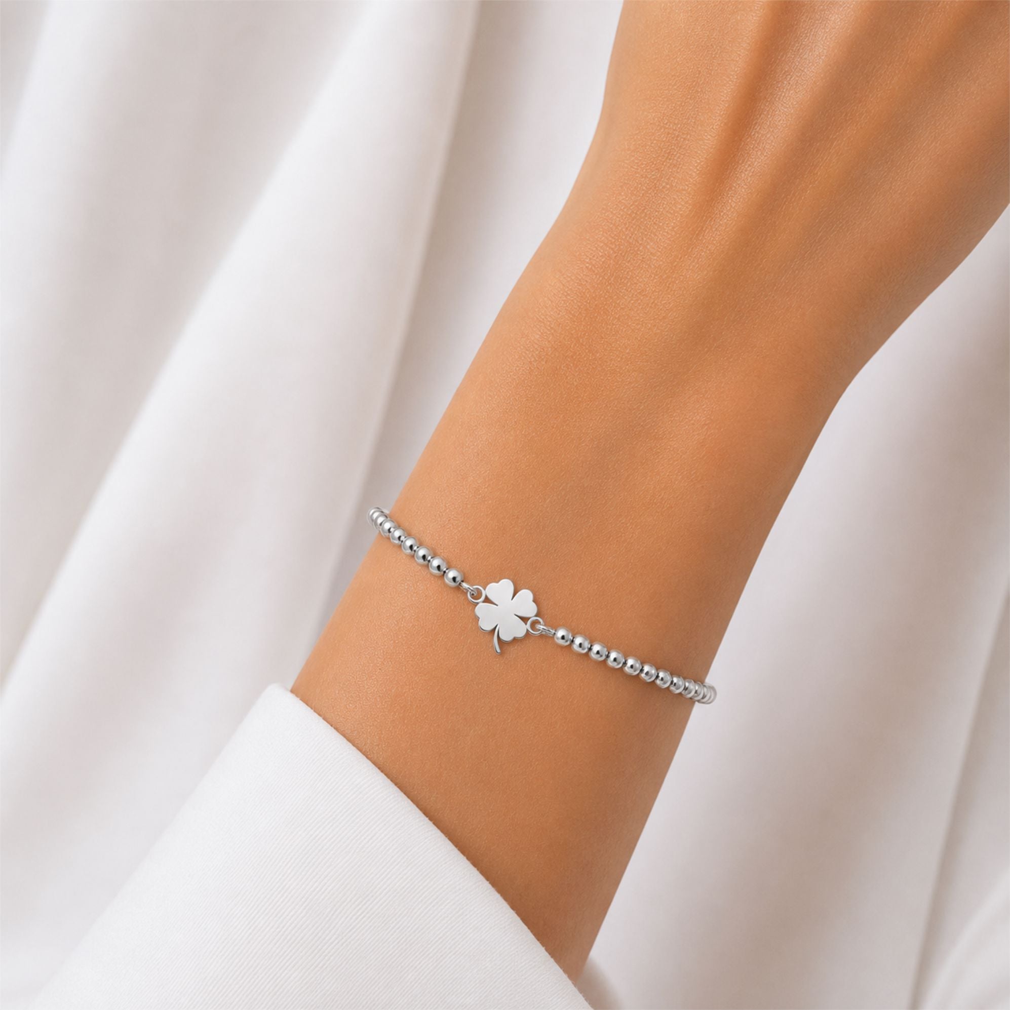 Pulsera Regulable Trébol de Cuatro Hojas