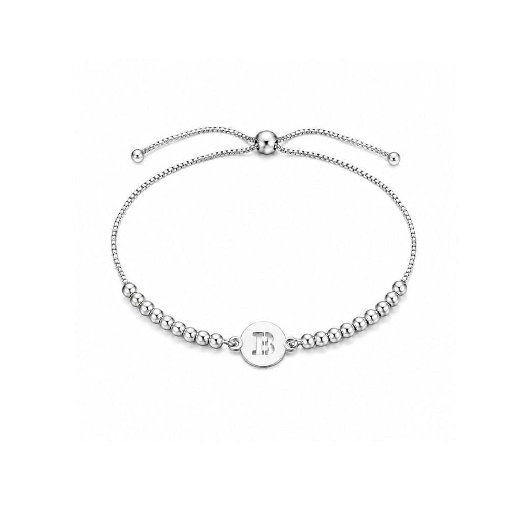 Pulsera Regulable Inicial Personalizada Letra B