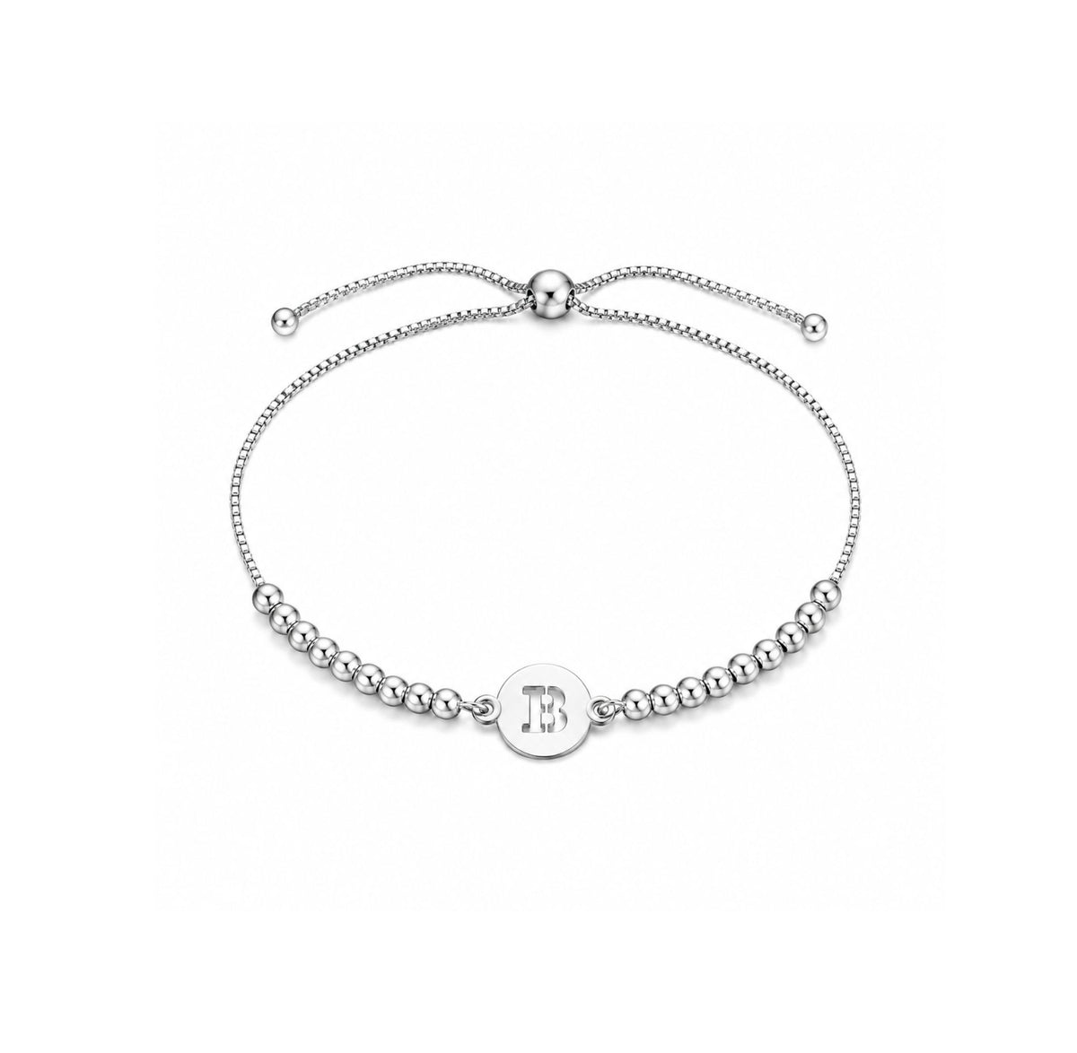 Pulsera Regulable Inicial Personalizada Letra B