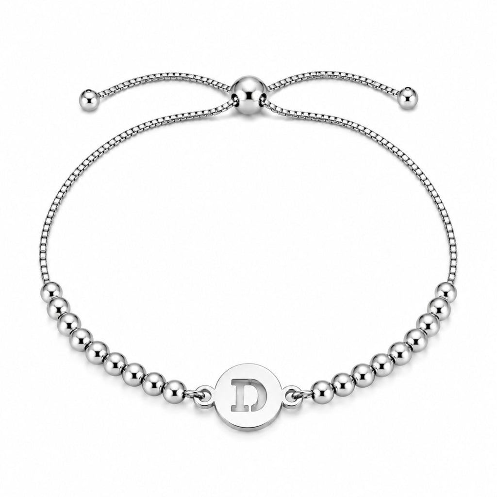 Pulsera Regulable Inicial Personalizada Letra D