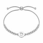 Pulsera Regulable Inicial Personalizada Letra D