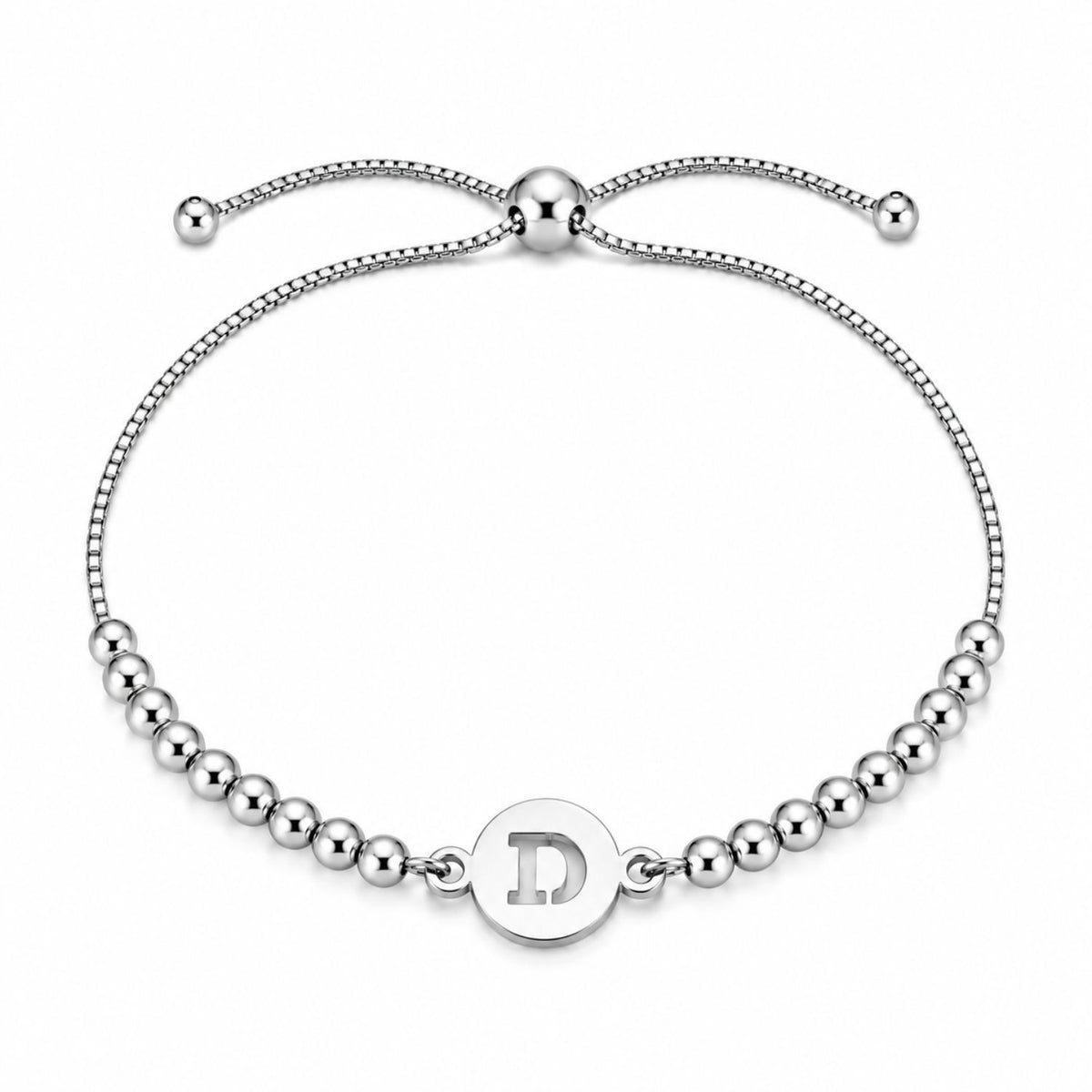 Pulsera Regulable Inicial Personalizada Letra D
